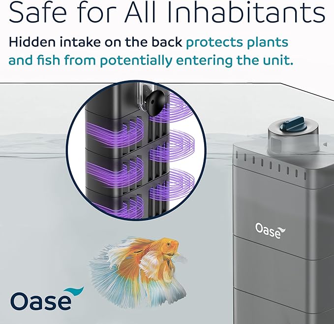 Oase EcoFlow 200 Internal Aquarium Filter – Quiet Submersible Multi-Stage Filter (Biological & Mechanical), Custom Flow, Easy-Clean Modules, For Freshwater, Saltwater Tanks up to 50 Gal (200L)