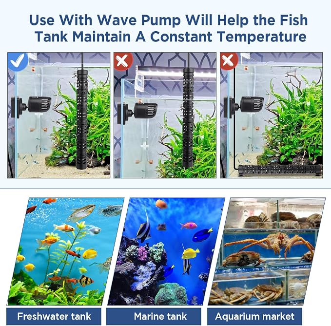 hygger Aquarium Arowana Heater,300W Removable Shell Submersible Fish Tank Heater with LED Digital Display,800W for 25-80 Gallon Medium and Large Freshwater and Saltwater Fish Tank