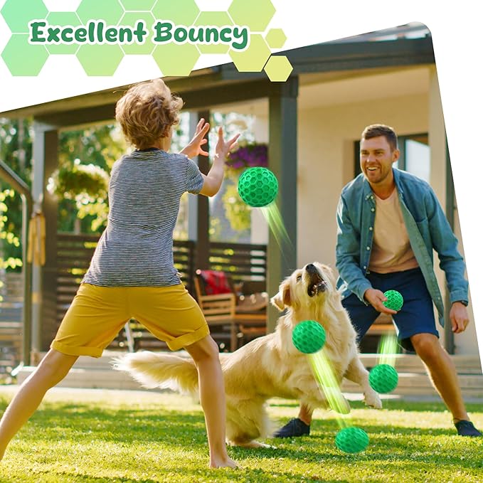 Tough Dog Chew Toys for Aggressive Chewers, Indestructible Dog Balls for Aggressive Chewers, Squeaky Balls for Dogs, Squeaky Toys for Large Dogs, Funny Heavy Duty Ball