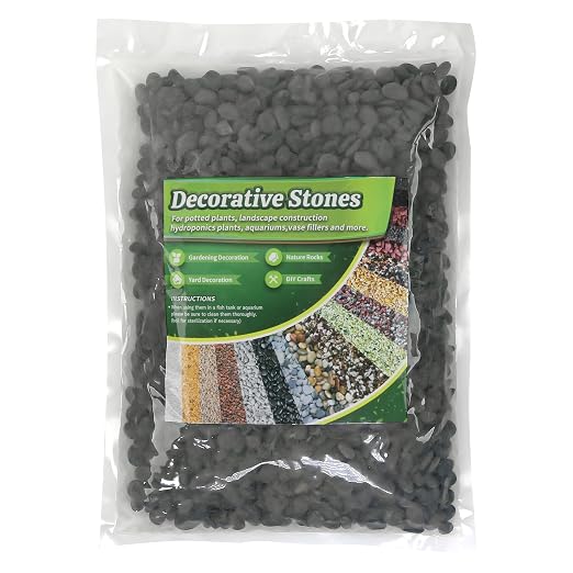 Quibbay 5 lbs Pebbles, 0.1-0.4 Inch Small Pebbles for Pots Indoor Plants, Succulent, Vase, Fish Tank, Decorative River Rocks for Garden Landscaping, Home Decor, Outdoor Paving, Grey