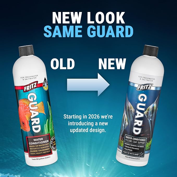 Fritz Aquatics FritzGuard Water Conditioner/Dechlorinator Makes Tap Water Safe for Fresh & Salt Water Aquariums (16-Ounce)