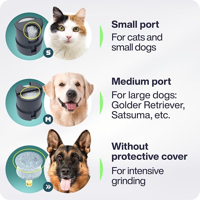 PETPROVED Dog Nail Grinder Quiet Dog Nail File Pet Toenail Grinder for Dogs Quiet Cat Electric Drill Trimmer for Large Dogs Small Medium Pet Electric Trimmer Drill for Dogs with Guard (Grey)