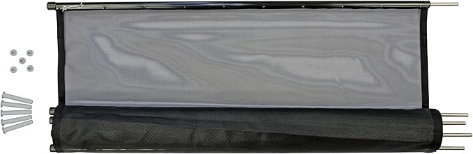 WaterWarden Pool Safety Fence 4' x 12', UL Certified to ASTM F2286 Safety Standards, Removable, Easy DIY Installation, Black Protective Mesh Netting with Black Frames