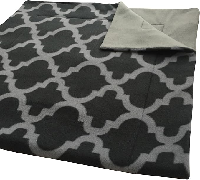 Small Pets and Company Guinea Pig Fleece Cage Liner for Midwest Habitat | Fleece Guinea Pig Bedding (Midwest, Gray Quatrefoil)