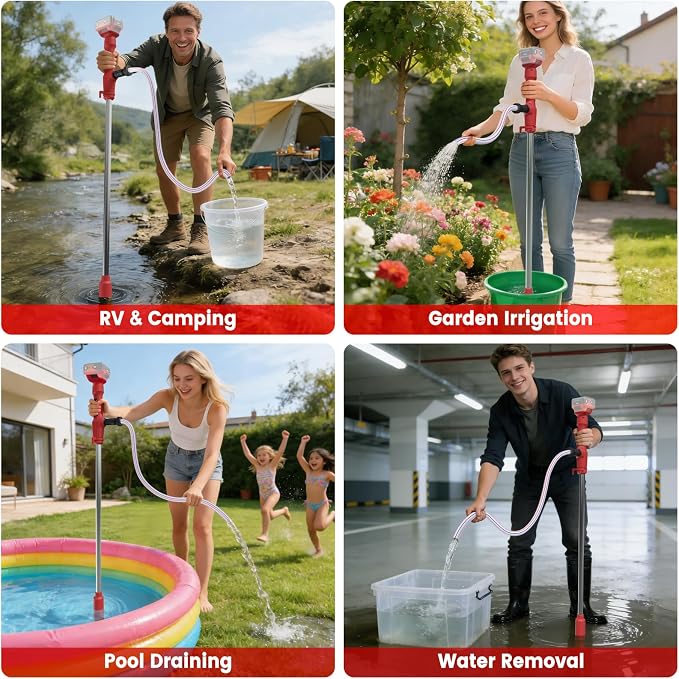 Cordless Stick Water Transfer Pump Compatible with Mil-waukee 18V Battery | Tool Only, 720 GPH Portable Electric Water Pump, Sump Pump, 160W Brushless Utility Water Pump for Pool, Garden, Pond and Boat