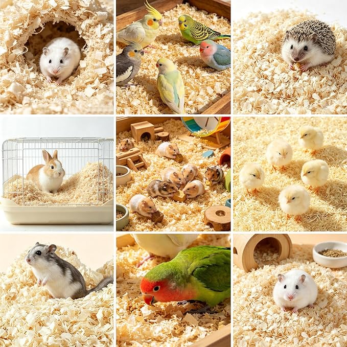 hamster wood shaving bedding,wood shavings for bird bedding,natural aspen shavings,low-dust nesting material,for cages,nest boxes,for parrots hedgehog reptile chinchilla small animal bedding & litter