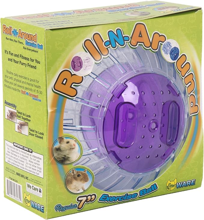 Ware Manufacturing3261 Roll-N-Around Small Pet Rolling Ball Toy, Medium, Clear