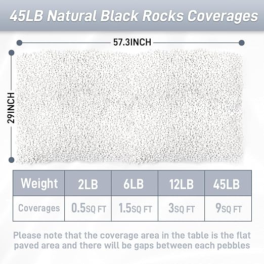 Mulctun 45LB Natural White Rocks, 1/4"-3/4" Garden River Rock,Decorative Pebbles Aquarium Gravel for Indoor Plants Garden Landscaping Terrarium Fish Tank and Outdoor Decoration
