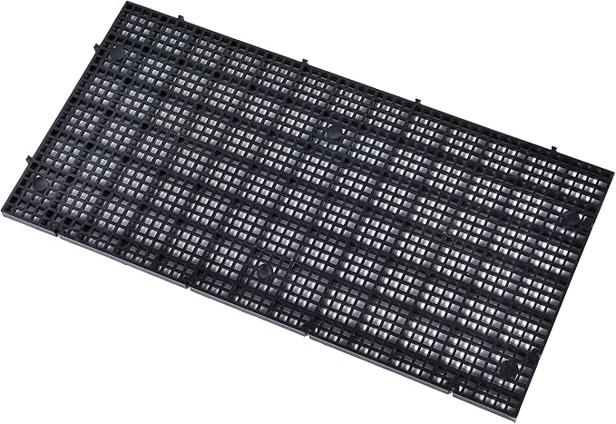 Aquarium Grid Isolate Board Divider Fish Tank Bottom Black Filter Tray Plastic Crate (8pcs Black)
