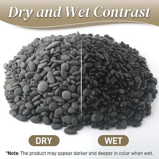 Quibbay 5 lbs Pebbles, 0.1-0.4 Inch Small Pebbles for Pots Indoor Plants, Succulent, Vase, Fish Tank, Decorative River Rocks for Garden Landscaping, Home Decor, Outdoor Paving, Grey