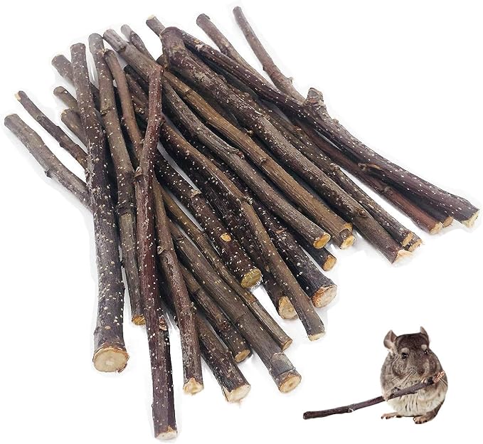 William Craft 250g Apple Sticks Small Animals Molar Wood Toys for Rabbits Chinchillas Guinea Pig Hamster Gerbil Bunny and Small Animal Chew Stick Toys