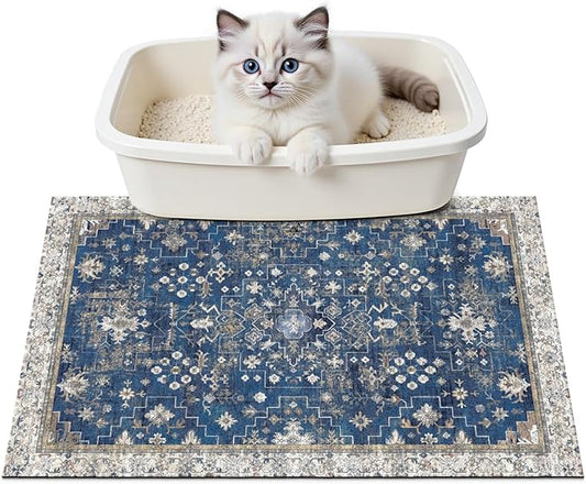 Cat Litter Mat Litter Trapping Mat, Waterproof Urine Proof Litter Box Mat