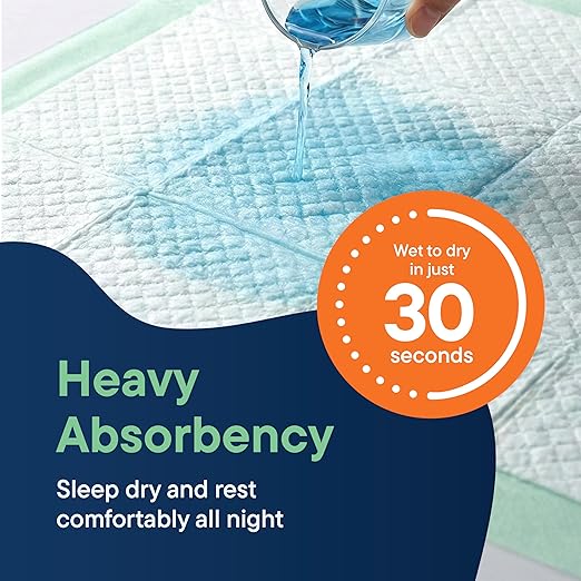 Chucks Pads Disposable [50-Pack] Underpads 23x36 Incontinence Chux Pads Absorbent Fluff Protective Bed Pads, Pee Pads for Babies, Kids, Adults & Elderly | Puppy Pads Large for Training Leak Proof