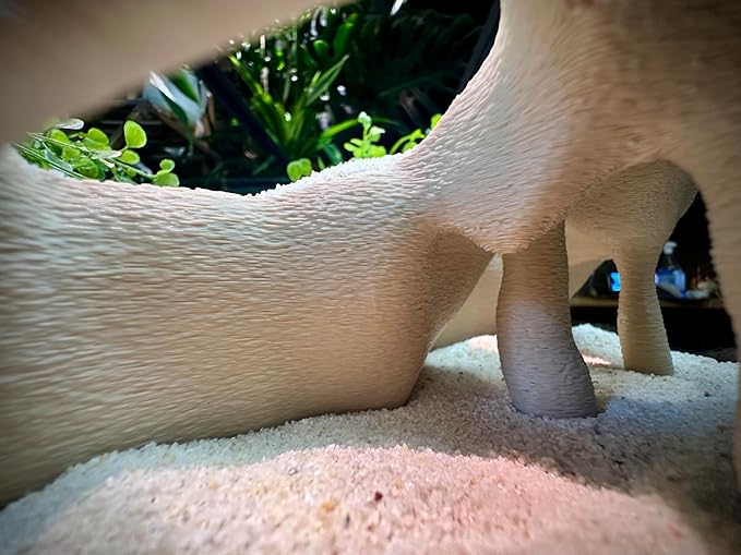 Aquarium & Terrarium Corner Underground Cave – Faux Mangrove Root Hideout for Betta, Corydoras, Shrimp, Geckos & Snakes – Natural-Look Tank Decor in Textured Root Style (Desert Tan, 7.5''x7.5''x4'')