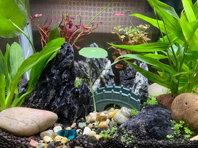 Unocho Seiryu Rock Aquarium Stones 11lb Natural Stone for Aquascaping Fish Tank Aquarium Landscaping Model Tank Decoration Miniature Fairy Garden(3-8 Inches)