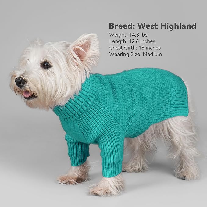 cyeollo 4XL Dog Sweater, Stretchy & Cozy Warm Dog Sweaters for Large Dogs Boy, Pullover Knit Fall Winter Sweatshirt for Giant Breed Big Dogs Clothes, Doberman Great Dane Apparel, Aqua Green XXXXL