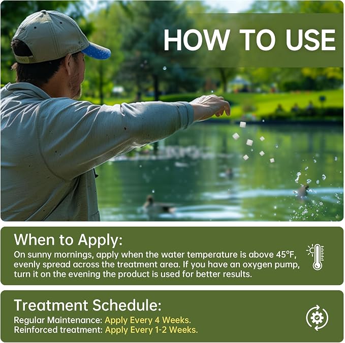 LMJP Muck Reducer for Ponds, Sludge Solution, Away Muck, Odor Control, 15LB | Pond & Lake Cleaning, Natural Beneficial Bacteria & Enzymes, Safe for Fish, Wildlife & Recreation, Treats Up To 90,000 Sq Ft