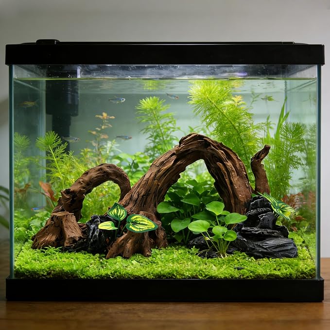 Large Fish Tank, Sunken Wood Decoration, Aquarium Accessories, Artificial Driftwood Landscape Center Ornaments, Suitable for Decorating Fighting Fish, Shrimp, Goldfish, and Reptiles