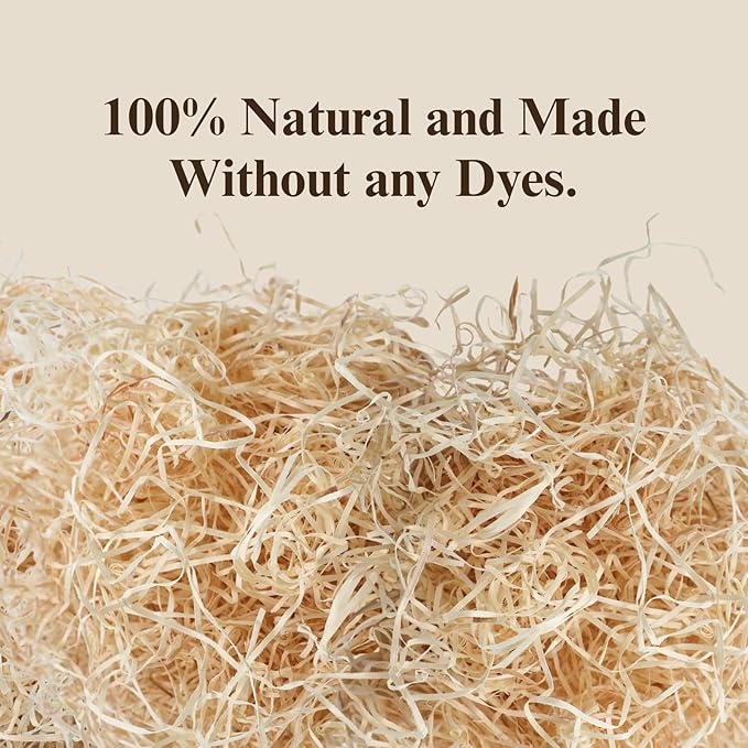 The Habitat Life - Natural Ribbon Cut Excelsior - for Birds, Hamsters, Gerbils, Rats & Other Small Mammals - Soft & Absorbent - Wood Fiber - Dye-Free & Safe - Medium - 2 Pack