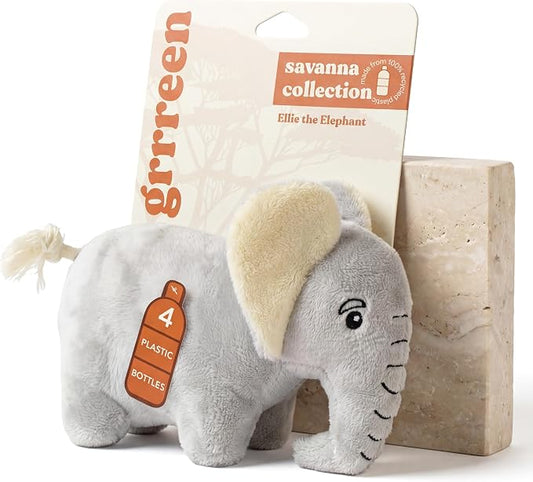 Dog Toys | Plush Elephant Stuffed Animal for Dogs | Eco Friendly Medium Dog Toy