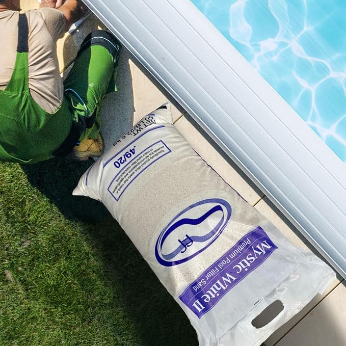U.S. Silica 2 Pack Mystic White II Sand for Above Ground and Inground Pool Filter Pumps, 50 Lb - Accessories and Supplies for Swimming Pool System Cleaning and Maintenance