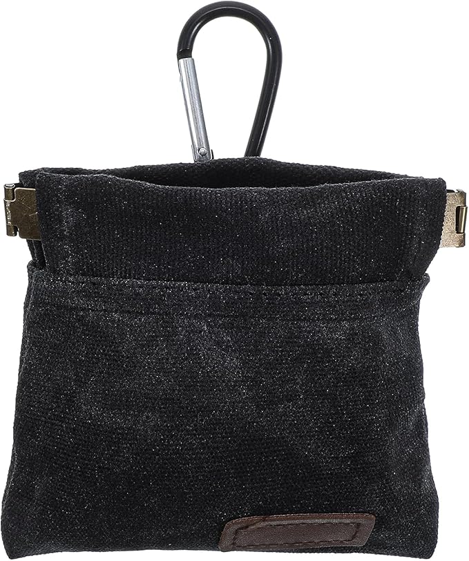 Puppy Training Treat Pouch Dog Treat Pouch Treat Pouches for Pet Training Black Pocket Sized Pet Training Pouch Portable Puppy Dog Training Treat Bag Self Closing Pet Feed Reward (Black)