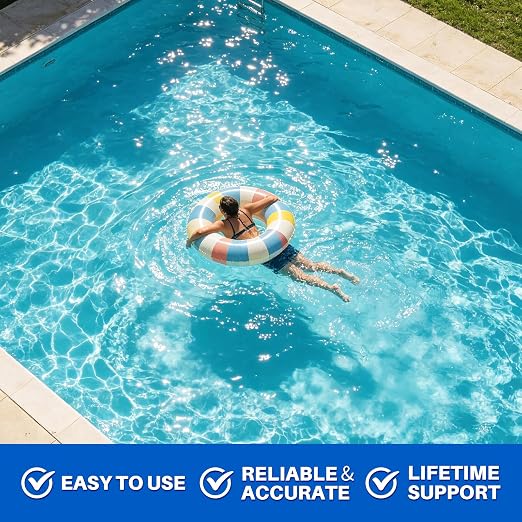 16-in-1 Pool & Spa Test Strips 100ct, for Pools, Hot Tubs, Aquariums | Fast 30s Results for pH, Alkalinity, Hardness, Heavy Metals (Pb, Hg, Cu), Chlorine, Bromine & More