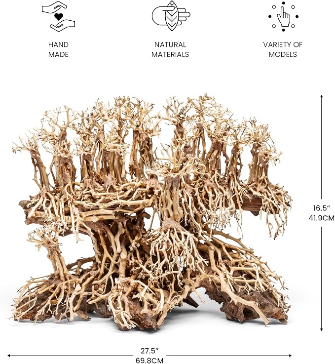 Ultum Nature Systems Bonsai - Handcrafted Hardscape Driftwood for Aquarium, Terrarium, Vivarium, Natural Aquascape Hardscape Decorations, Aquascaping Hardscape for Live Aquatic Plants - 017, Large