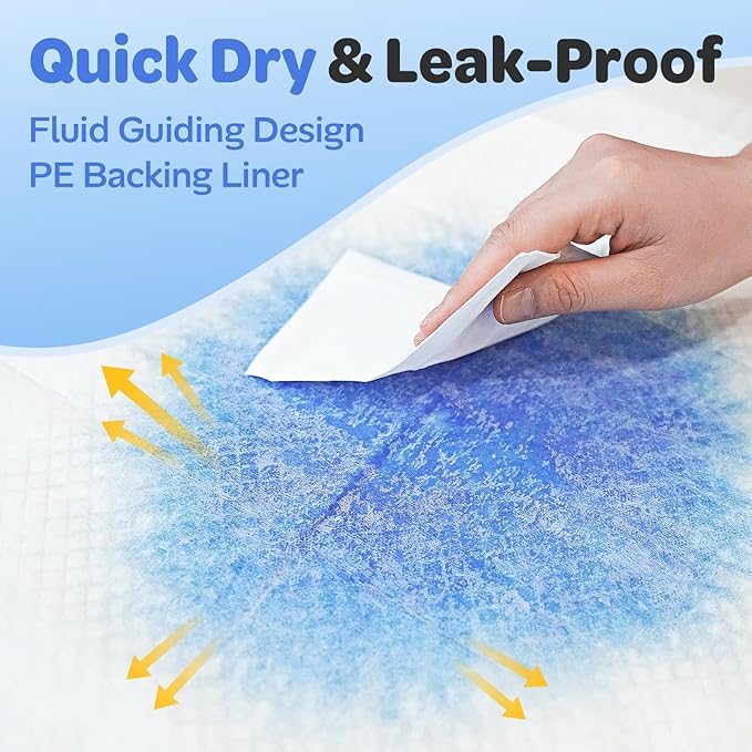 200 Count Puppy Pads Extra Large 36x30 with Adhesive Tapes, Super Absorbent Disposable Dog Pee Pads, Leakproof 6-Layer Pet Training Pads for Large Dogs, Furniture & Floor Protection