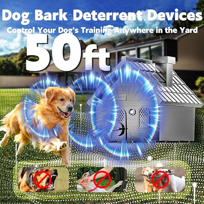 AODA Anti Barking Device for Dogs, Ultrasonic Dog Bark Deterrent Devices, Dog Barking Silencer up to 50 FT, Dog Barking Control Device, Bark Box Indoor Outdoor Use