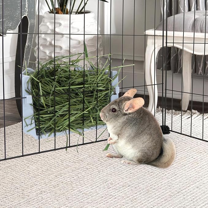 Hypeety Rabbit Hay Feeder - Automatic Plastic Cage Accessory for Guinea Pigs, Chinchillas, and Small Animals