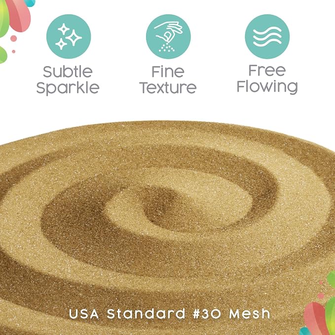 Tan Unity Sand, 1 LB (16 oz), Warm Colored Sand for Weddings, Vase Filler, Home Décor, Crafts, Terrariums, and More