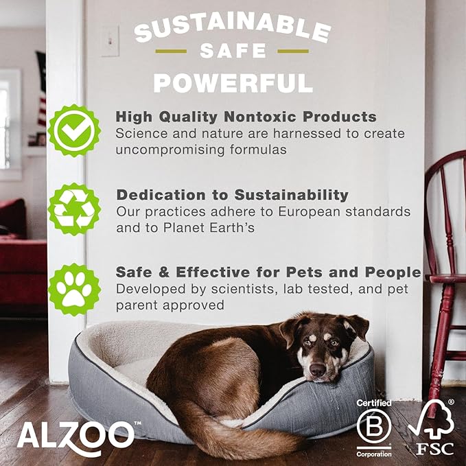 ALZOO Calming Collar for Cats, Helps Calm Pets During Thunder, Fireworks, Separation Anxiety & More, Effective Up to 4 Weeks, 100% Plant-Based Active Ingredients