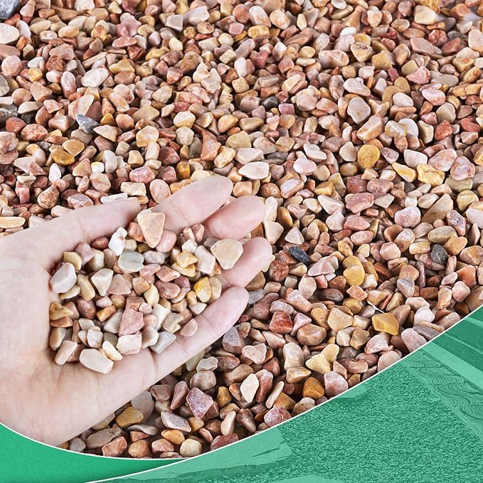 Succulent Rocks for Plants Tiny Pebbles for Planters 11.8LB Pea Gravel Bulk Course Sand Soil Small Decorative Stones for Indoor Bonsai Pots Cactus Top Dressing Aquarium Garden Landscape, Red