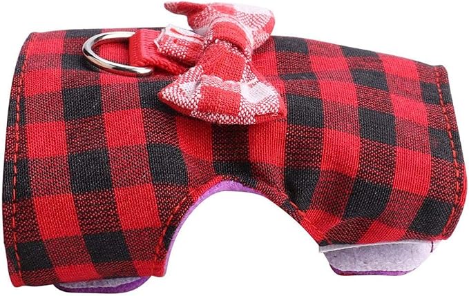 GOTOTOP 2PCs Small Pet Harness with Bowknot and Bell Decor, No Pulling Comfort Padded Vest Guinea Pig Harness and Leash Set for Ferret, Rats, Iguana, Hamster