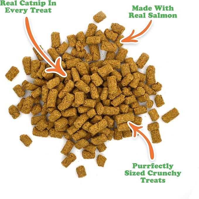 Meowijuana Sampler Stash #2 Bundle | Crunchie Munchie Salmon Treats, Stick 'n' Lick Compressed Catnip, 1 oz Premium Catnip Spray and 3 ct Rollies | Promotes Play and Cat Health