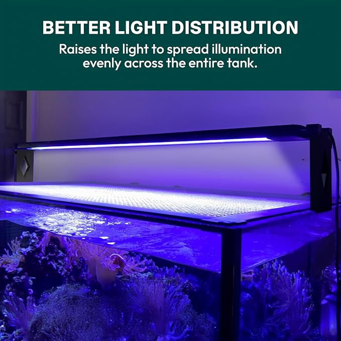 Aquarium Light Risers for Fluval Plant & Marine 3.0 & 2.0 LED | Heat-Resistant Polymer Stand | Toolless Easy Install (7-Inch)