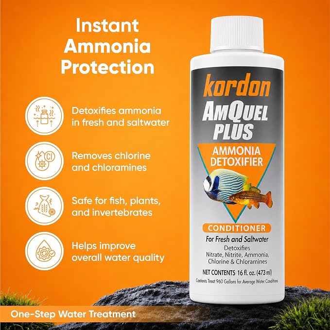Aquarium Water Conditioner Bundle, 2 Bottles (16 fl oz Each), Freshwater & Saltwater Aquarium Water Treatment Set, Includes Microfiber Cleaning Cloth