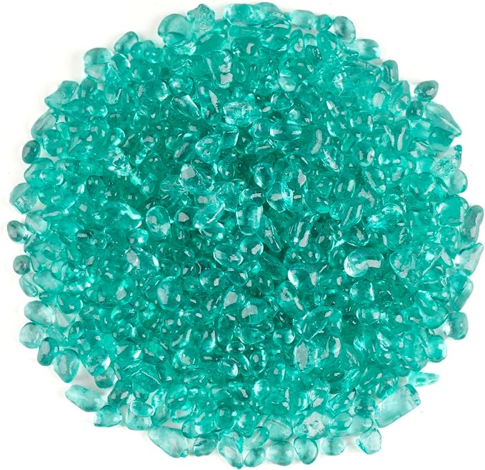 WAYBER 1 Lb Tumbled Sea Glass Pebbles Decorative Glass Stones, Light-Green | Vivid Long-Lasting Hues, Lustrous Polished Finish, Non-Toxic Material, Ideal for DIY Crafts & Home Decorations