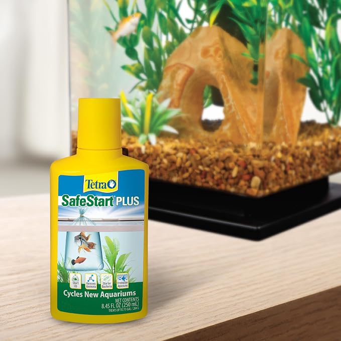 Tetra SafeStart Plus for New Freshwater Aquariums, 8.45 oz | Establishes Healthy Bacteria In New Fish Tanks, Reduces Ammonia & Nitrite, Starts Working Immediately