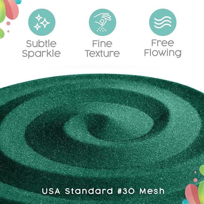 Jade Green Unity Sand, 1 LB (16 oz), Cool Green Colored Sand for Weddings, Vase Filler, Home Decor, Crafts, Terrariums, and More