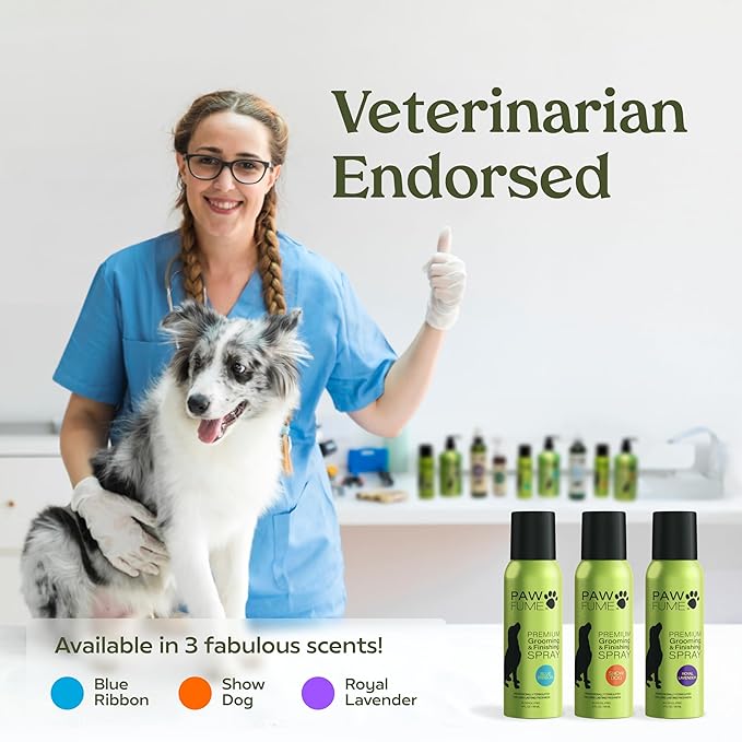 PAWFUME Dog Detangler Grooming Spray, Royal Lavender, 2-Pack – Keeps Pups Fresh All Day – Hypoallergenic, Alcohol-Free, Detangling & Moisturizing – Salon-Quality Dog Necessities for Coat & Fur Care