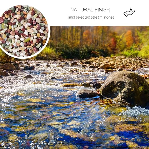 3Lb Pebbles for Succulents,River Rocks for Succulent Plants | Decorative Stones Bonsai Garden Pebbles,Succulent Rocks,Small Aquarium Rocks for Landscaping ,Plants,Vase Fillers