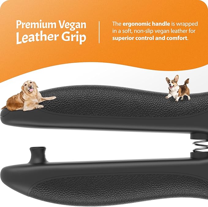 Pawsibility Pet Nail Clipper PRO 2026 - Quick-Vision LED Light | 2-Stage Adjustable Professional-Grade Blade | Adjustable Magnifier Safety Guard - for Cats, Small, Medium and Large Dogs - Black