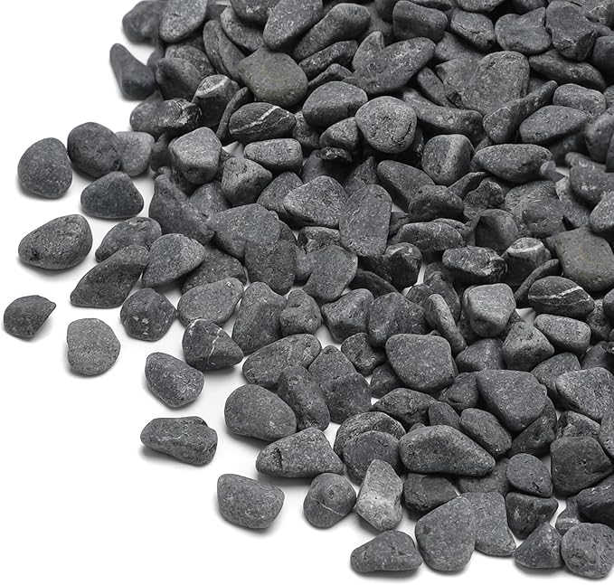 Mr. Fireglass Natural Decorative Gray Bean Pebbles 1/5" Crushed Gravel Stone for Decorating Garden, Succulent Plants and Walkway (10-lb Bag) | Aquarium Gravel, Crushed Gravel Stone, For Indoor Plants, Vases, Succulents, Outdoor Garden Landscaping and H...