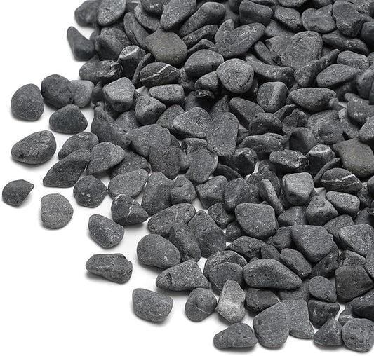 Mr. Fireglass Natural Decorative Gray Bean Pebbles 1/5" Crushed Gravel Stone for Decorating Garden, Succulent Plants and Walkway (10-lb Bag) | Aquarium Gravel, Crushed Gravel Stone, For Indoor Plants, Vases, Succulents, Outdoor Garden Landscaping and H...