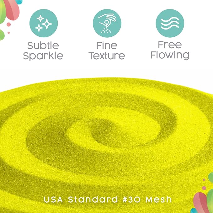Lemon Yellow Unity, 1 LB (16 oz), Colored Sand for Weddings, Vase Filler, Home Decor, Craft, Terrarium, and More