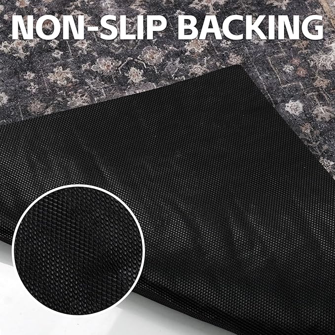 Cat Litter Mat Litter Trapping Mat, 40"x30" Waterproof Urine Proof Litter Box Mat Catcher Mat Non-Slip Washable for Kitty Kitten, Black