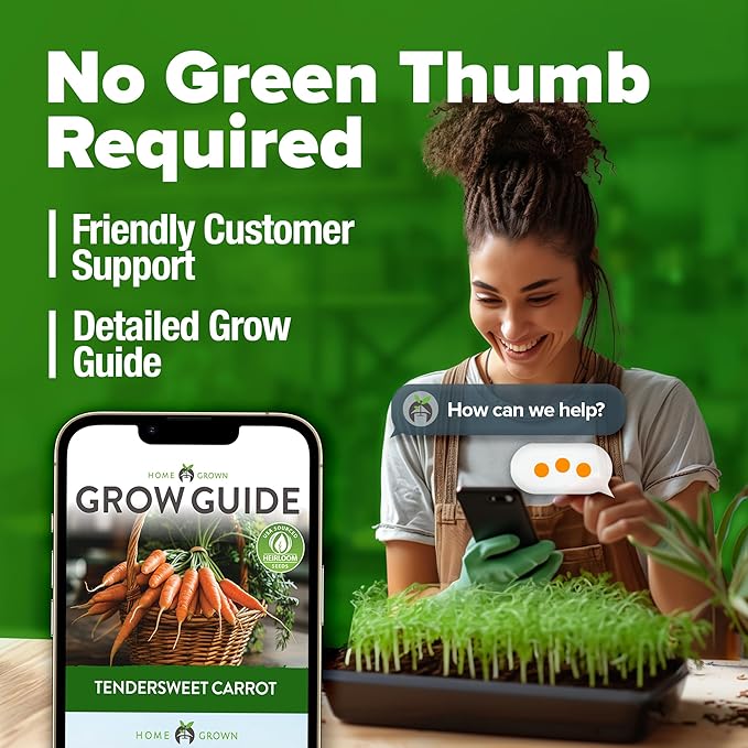 HOME GROWN Tendersweet Carrots Seeds 6000+ Heirloom Non-GMO Seeds for Planting, High Germination,Sweetest Coreless Root Vegetable,Crunchy Summer Garden,Great for Canning (Daucus carota subsp. sativus)