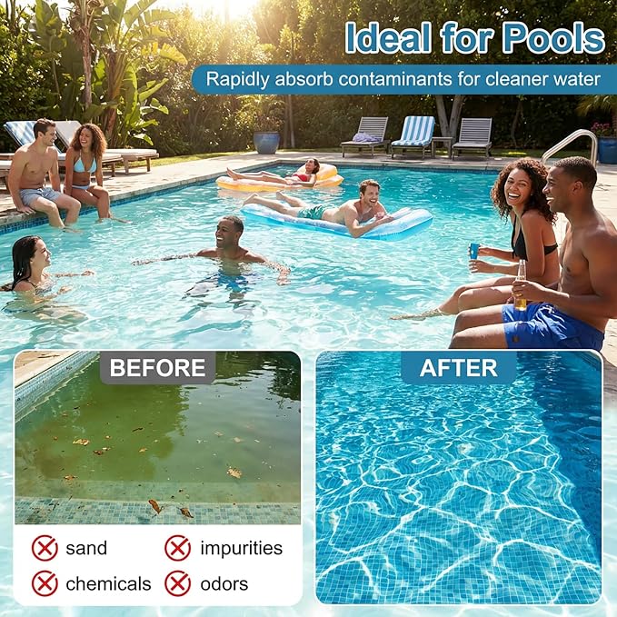 MAQIHAN 50PCS Pool Filter Balls - Sand Filter Ball, Aquarium Filter Media | Reusable Poly Filter Balls for Pool Robots & Water Tank, Sand Filter Pump Systems Accessories, Swimming Pool Cleaning, White